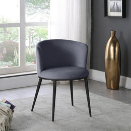 Meridian Skylar Grey Velvet Dining Chair