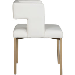 Meridian Caleb White Vegan Leather Dining Chair