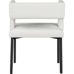 Meridian Caleb White Vegan Leather Dining Chair