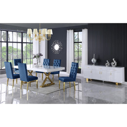 Meridian Excel White Lacquer Extendable Dining Table (3 Boxes)