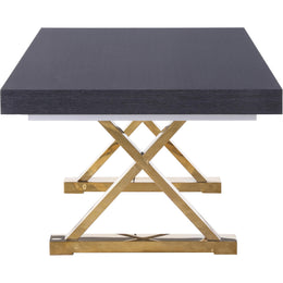 Meridian Excel Grey Oak Veneer Lacquer Extendable Dining Table (3 Boxes)