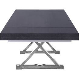 Meridian Excel Grey Oak Veneer Lacquer Extendable Dining Table (3 Boxes)