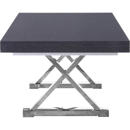 Meridian Excel Grey Oak Veneer Lacquer Extendable Dining Table (3 Boxes)