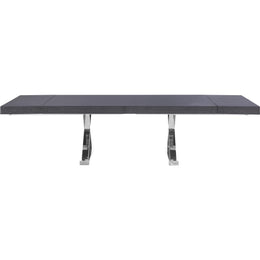 Meridian Excel Grey Oak Veneer Lacquer Extendable Dining Table (3 Boxes)