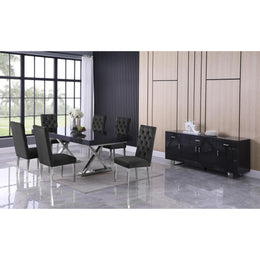 Meridian Excel Grey Oak Veneer Lacquer Extendable Dining Table (3 Boxes)