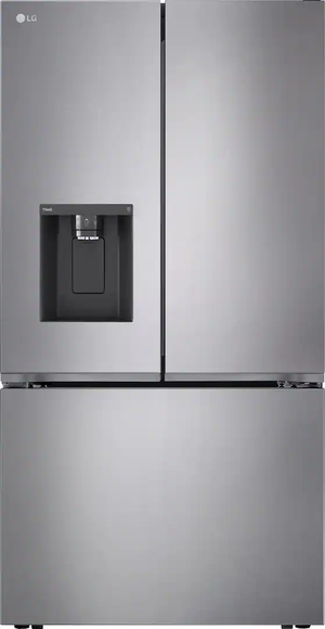 LG - 36-in Counter-Depth MAX 25.5 Cu. Ft. French Door Smart Refrigerator with Ice Plus - PrintProof Stainless Steel Look