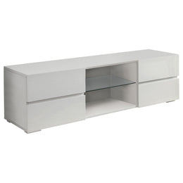 Galvin 4-drawer Wood 55-inch TV Stand White High Gloss