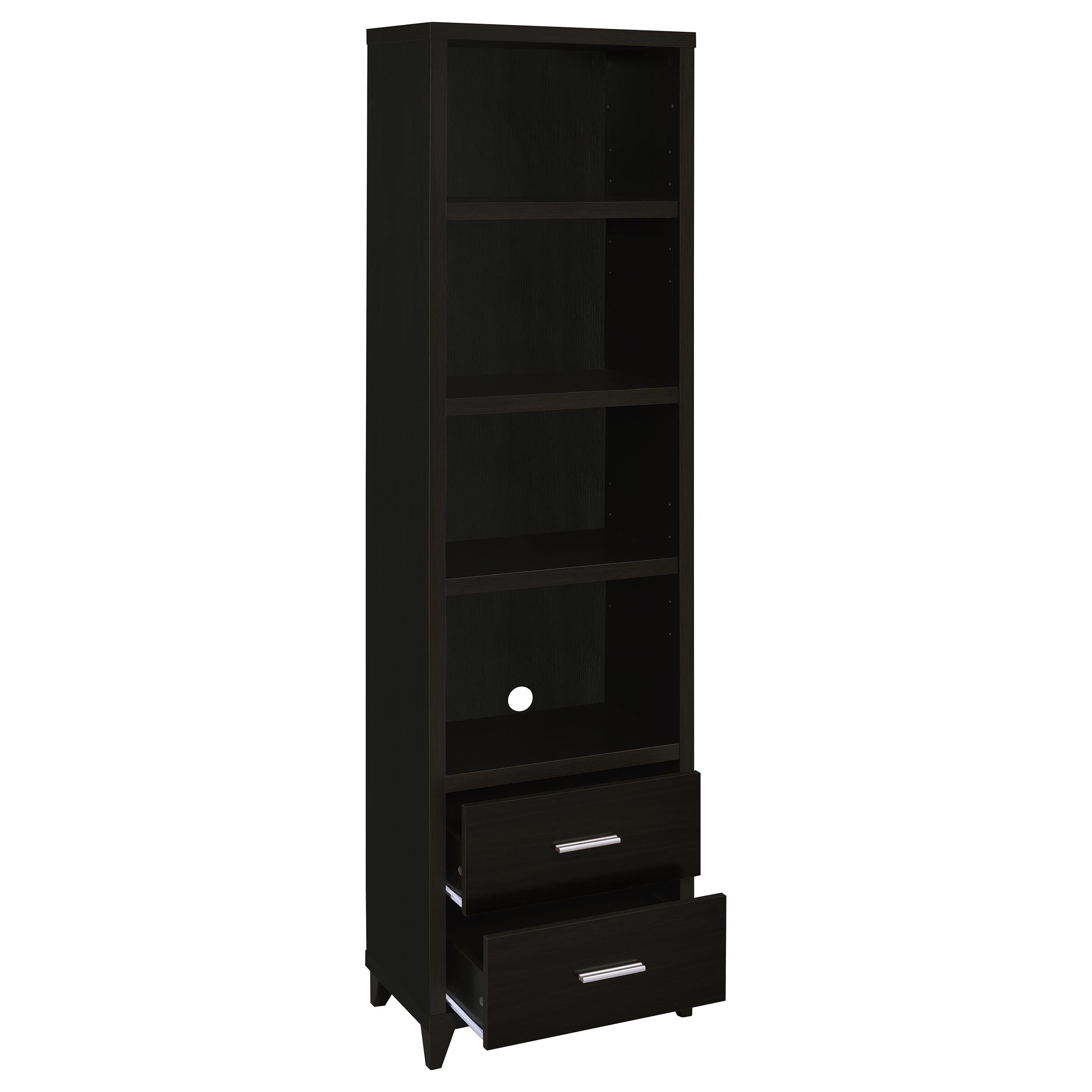 Laughlin 3-shelf Engineered Wood Media Tower Dark Pine
