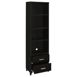 Laughlin 3-shelf Engineered Wood Media Tower Dark Pine