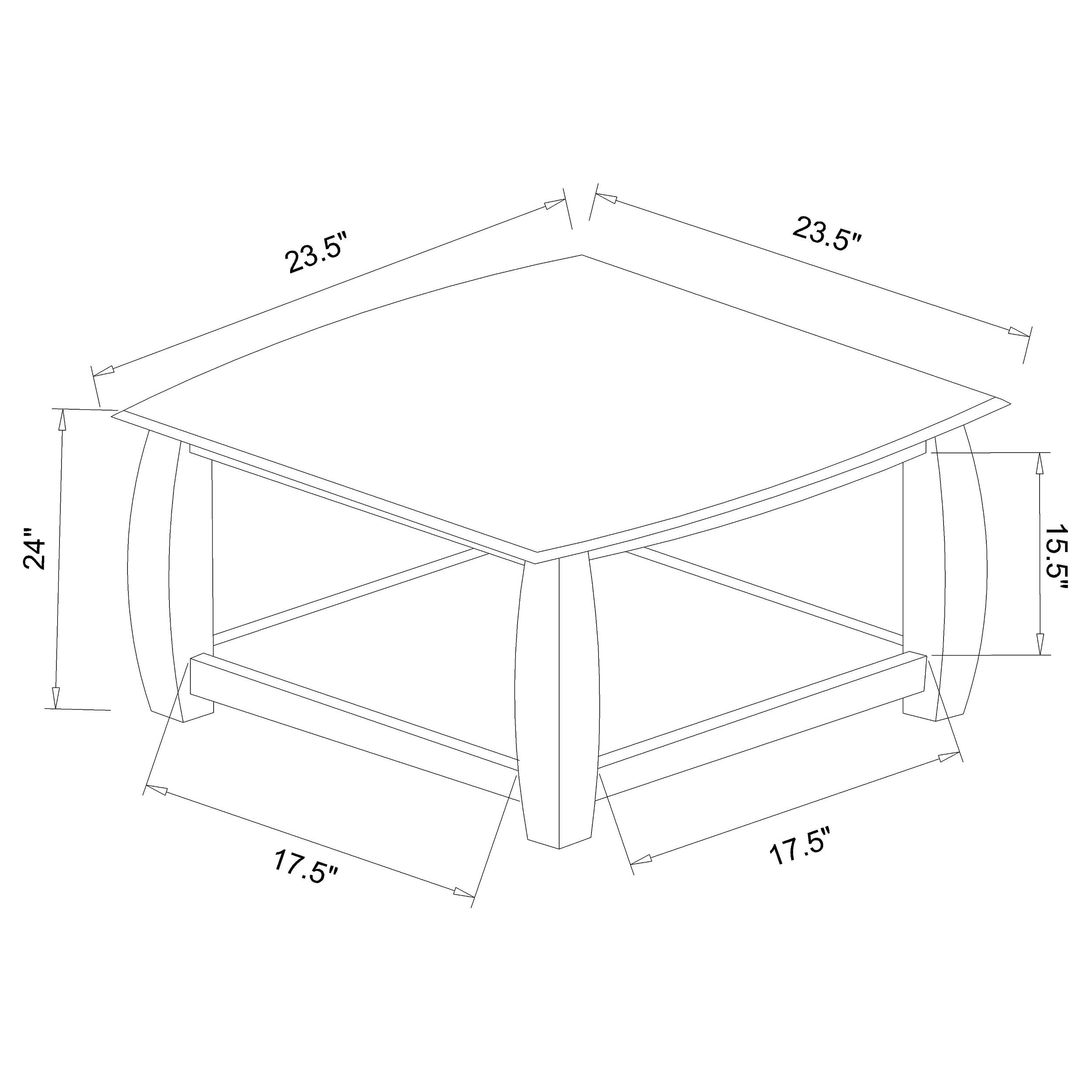 Dixon Rectangular Wood Coffee Table Set Espresso