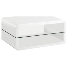 Elana Coffee and End Table Set White High Gloss