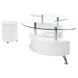 Buckley Coffee Table and Stools Set Cappuccino