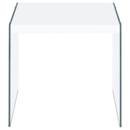 Opal Coffee and End Table Set White High Gloss