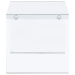 Opal Coffee and End Table Set White High Gloss