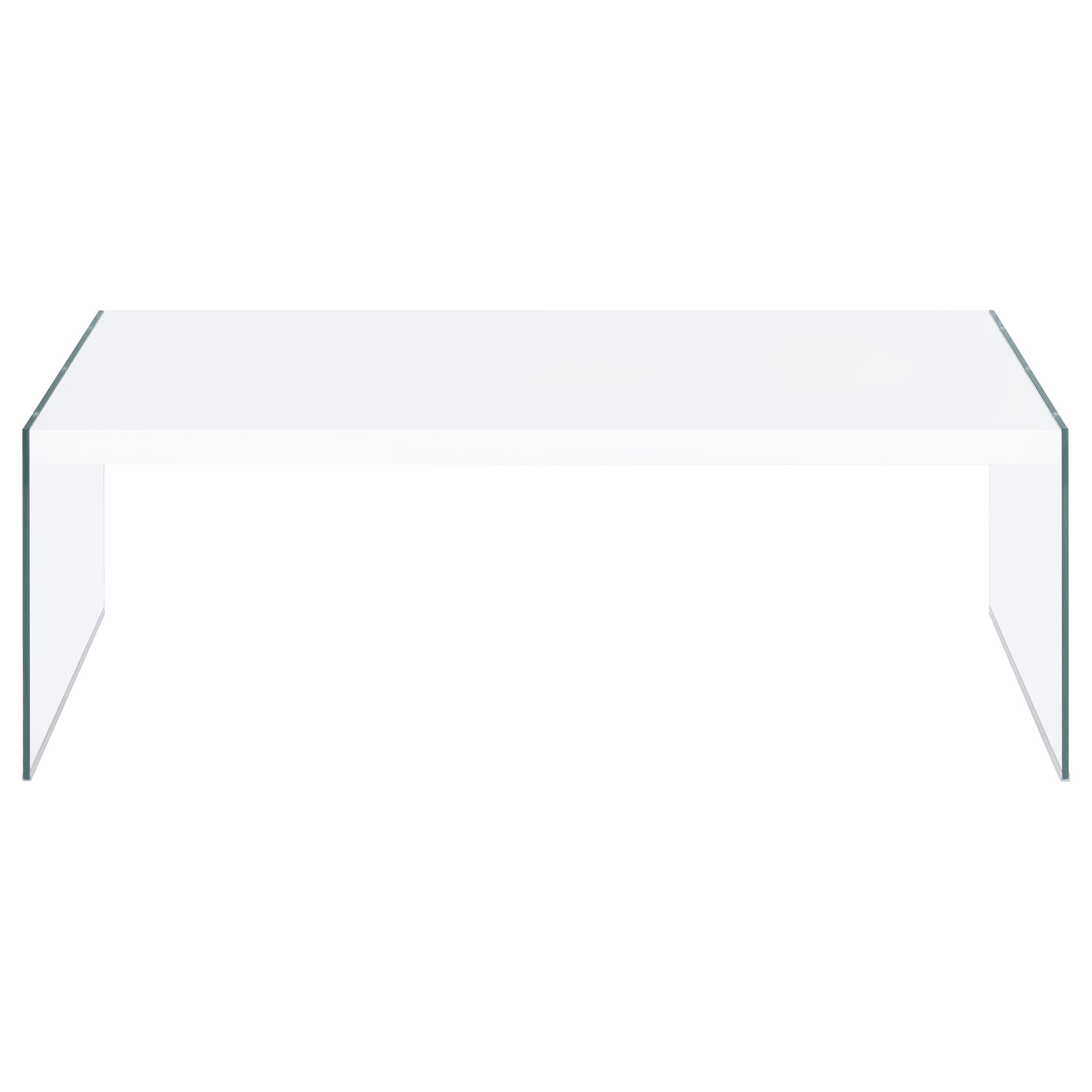 Opal Coffee and End Table Set White High Gloss