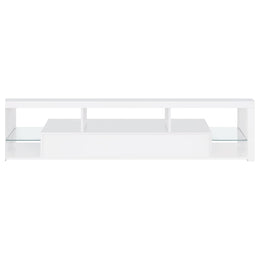 Jude 2-drawer Engineered Wood 71-inch TV Stand High Gloss White