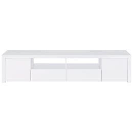 Jude 2-door Engineered Wood 79-inch TV Stand High Gloss White