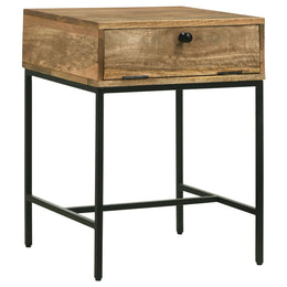 Stephie Square Coffee and End Table Set Honey Brown