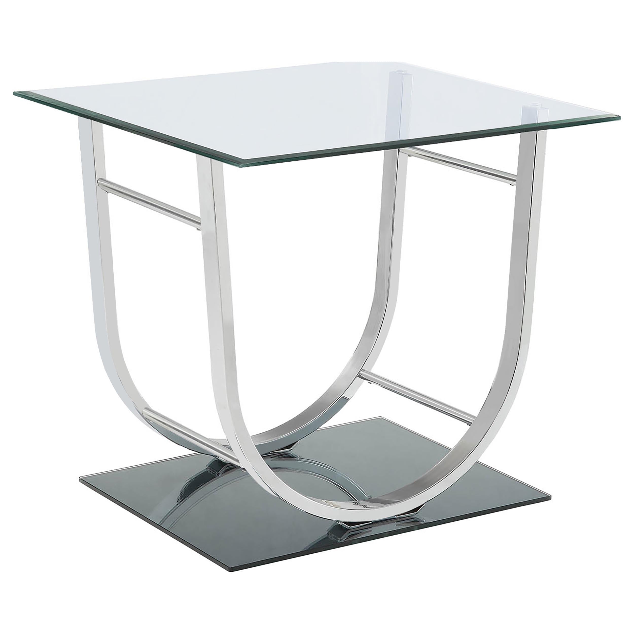 Danville Glass Top Coffee and End Table Set Chrome