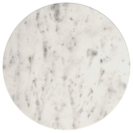 Haven Round Marble Coffee and End Table Set Black