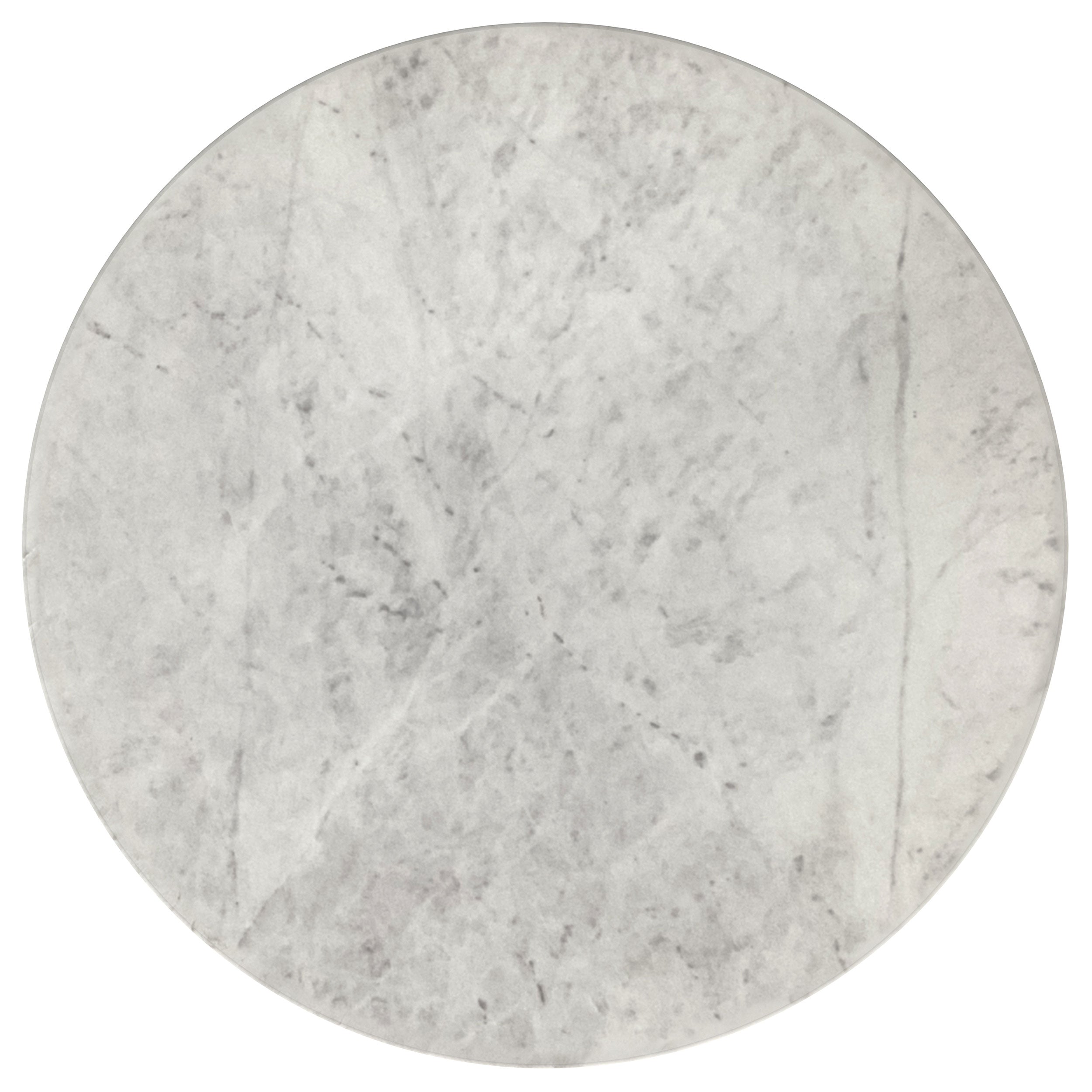 Haven Round Marble Coffee and End Table Set Black