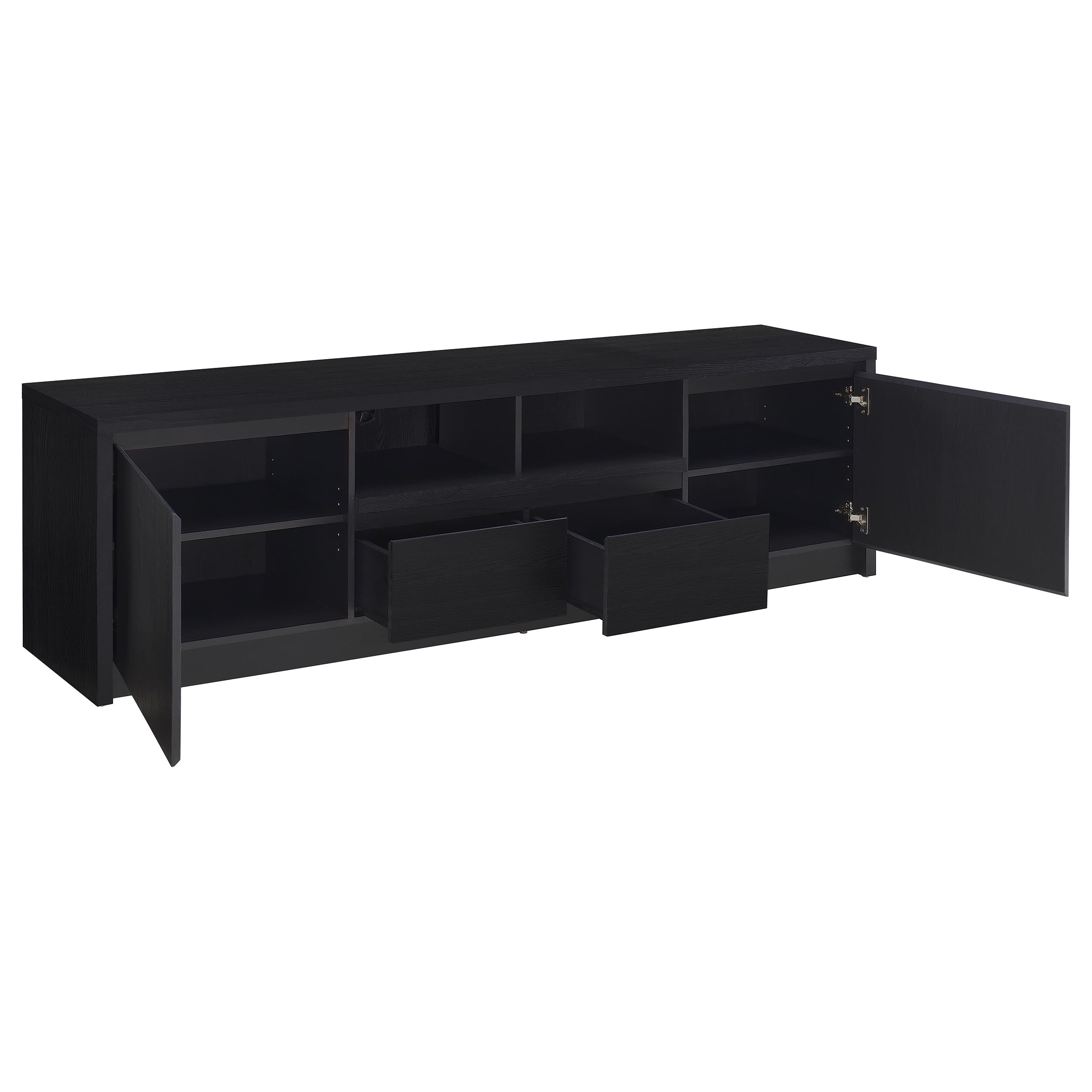 Winfield 2-door TV Stand Media Console Black
