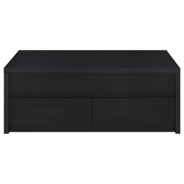 Knapp Lift Top Cocktail Coffee Table with Dual Drawers Black