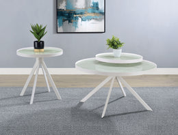 Briggs Round Coffee and End Table Set Black
