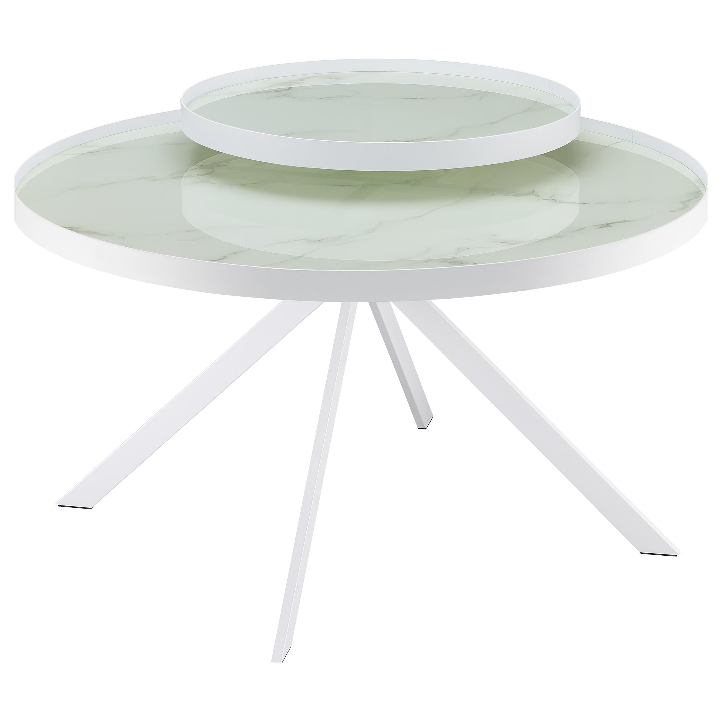 Briggs Round Coffee and End Table Set Black