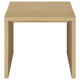 Canoga Engineered Wood Accent Side End Table Light Oak