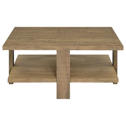 Dawn Square Engineered Wood Coffee Table Mango Brown