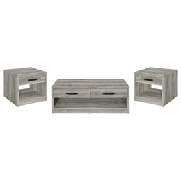 Felix Coffee and End Table Set Grey Driftwood