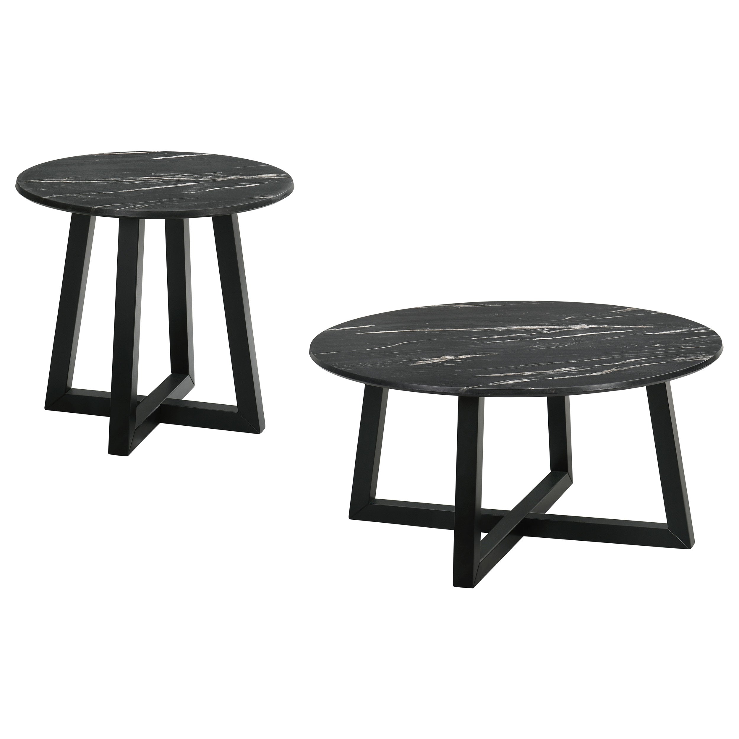 Skylark SmartTop Coffee and End Table Set Black