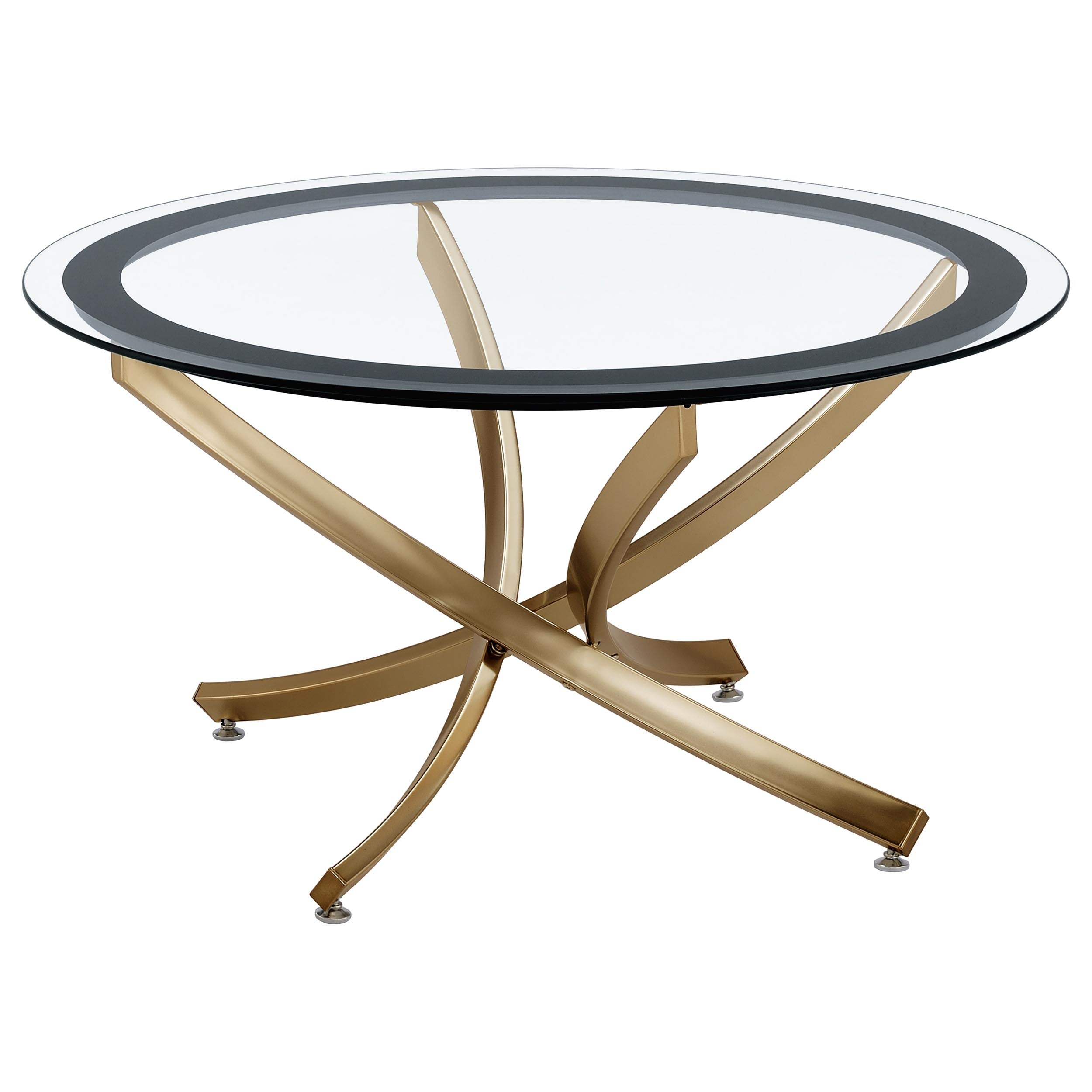 Brooke Round Coffee and End Table Set Chrome