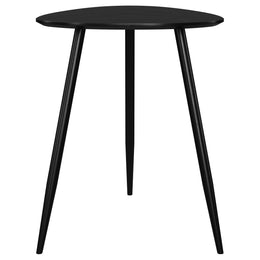 Odessa Triangular Solid Wood End Table Black