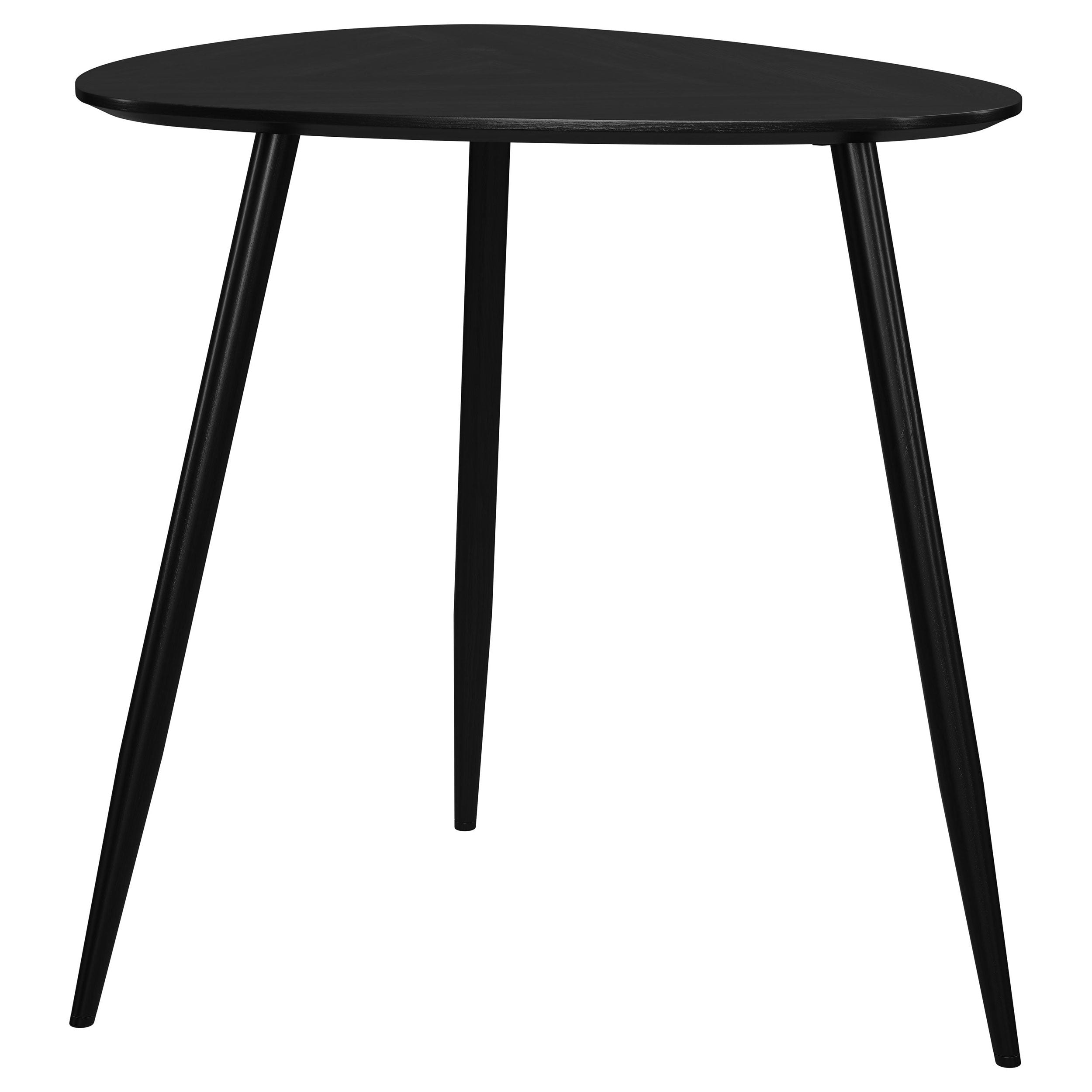 Odessa Triangular Coffee and End Table Set Black