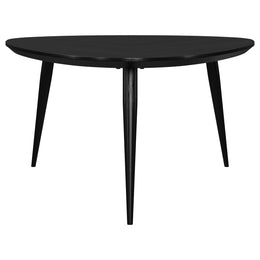 Odessa Triangular Solid Wood Coffee Table Black
