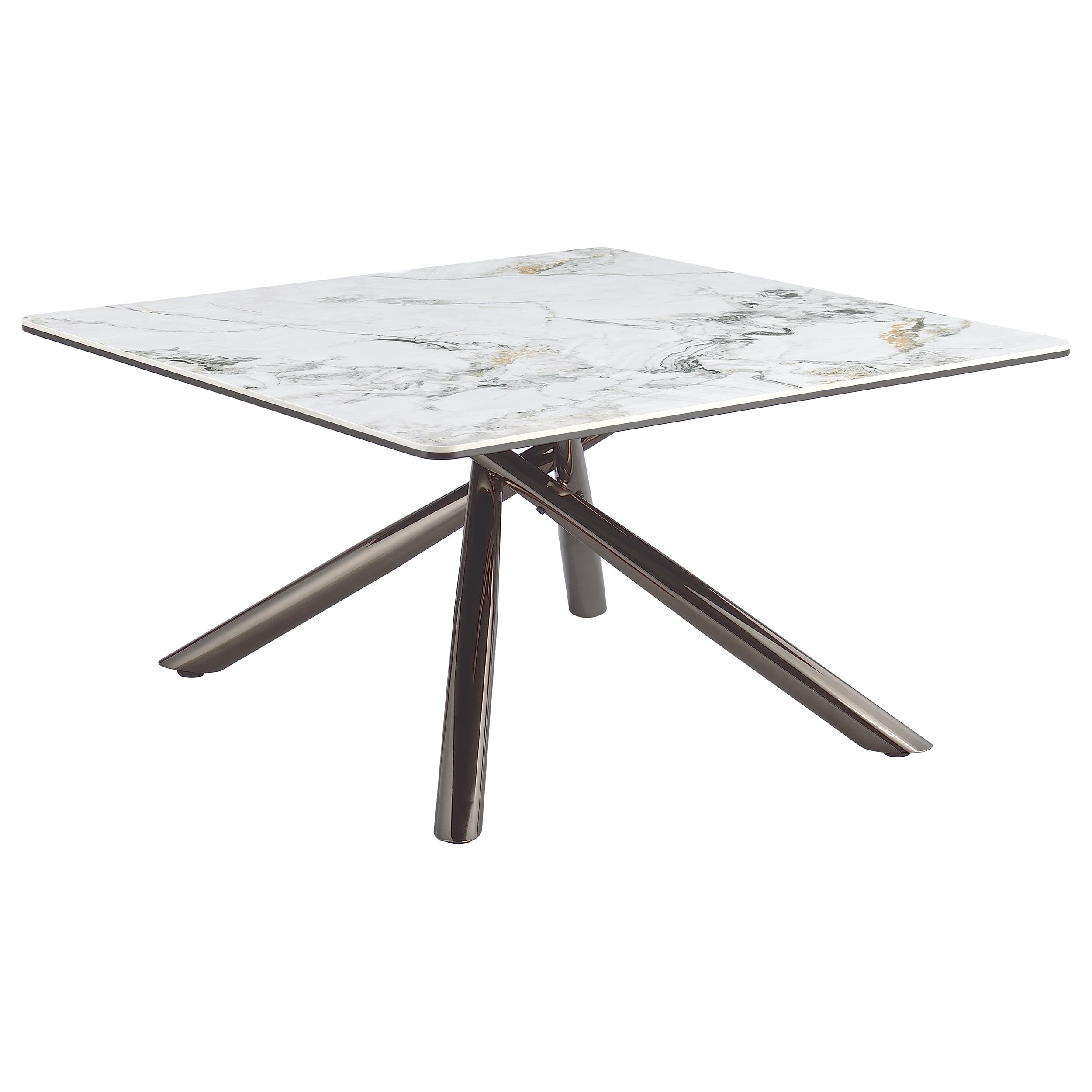 Carvell Square Coffee and End Table Set Mirage White