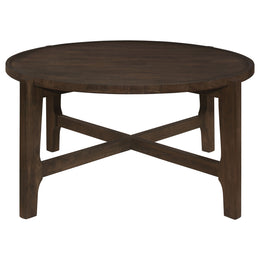 Cota Solid Wood Coffee and End Table Set Dark Brown