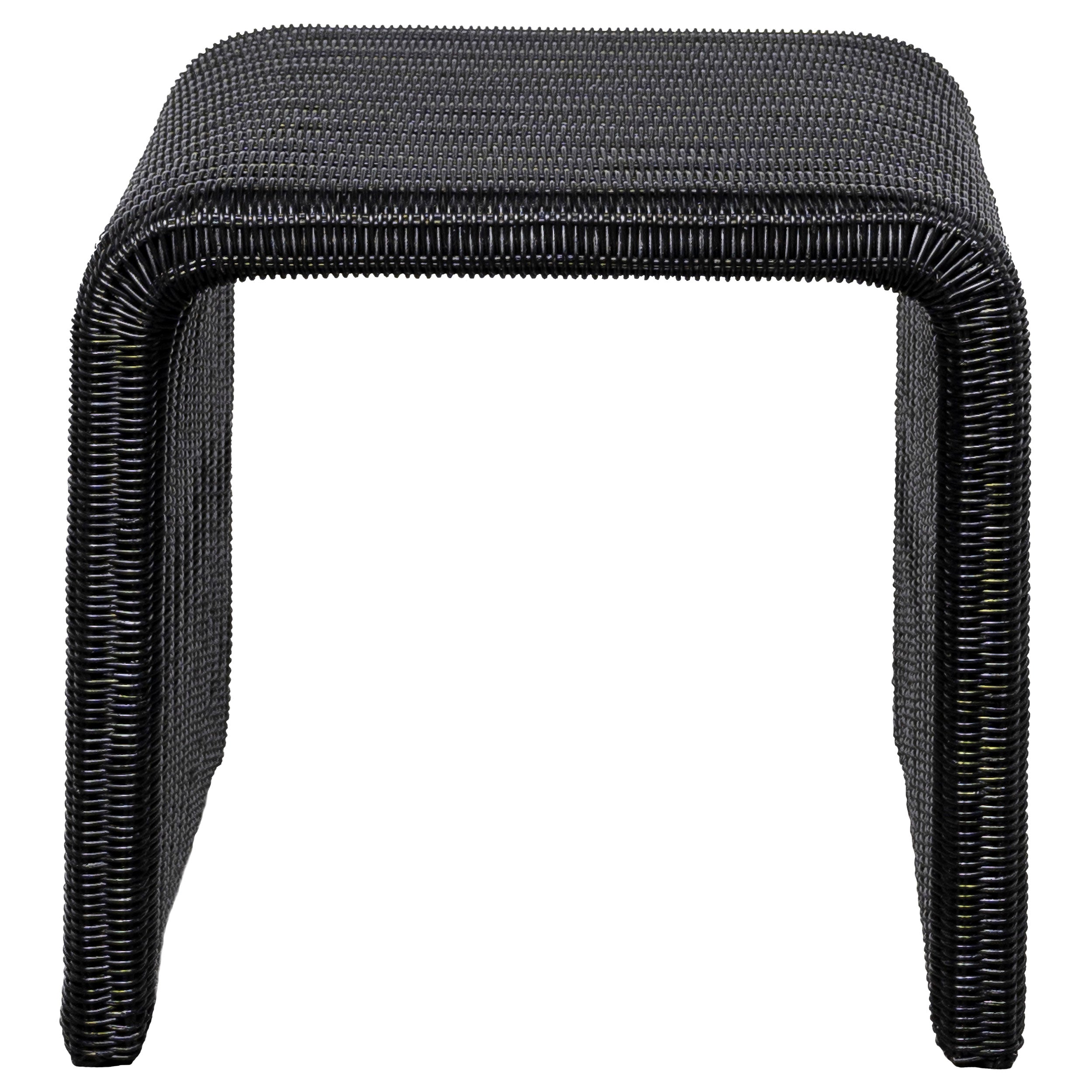 Cahya Square Woven Rattan End Table Natural