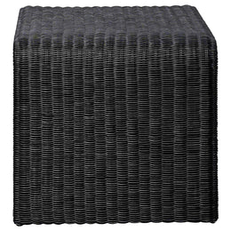 Cahya Square Woven Rattan End Table Natural