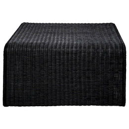 Cahya Rattan Coffee and End Table Set Black