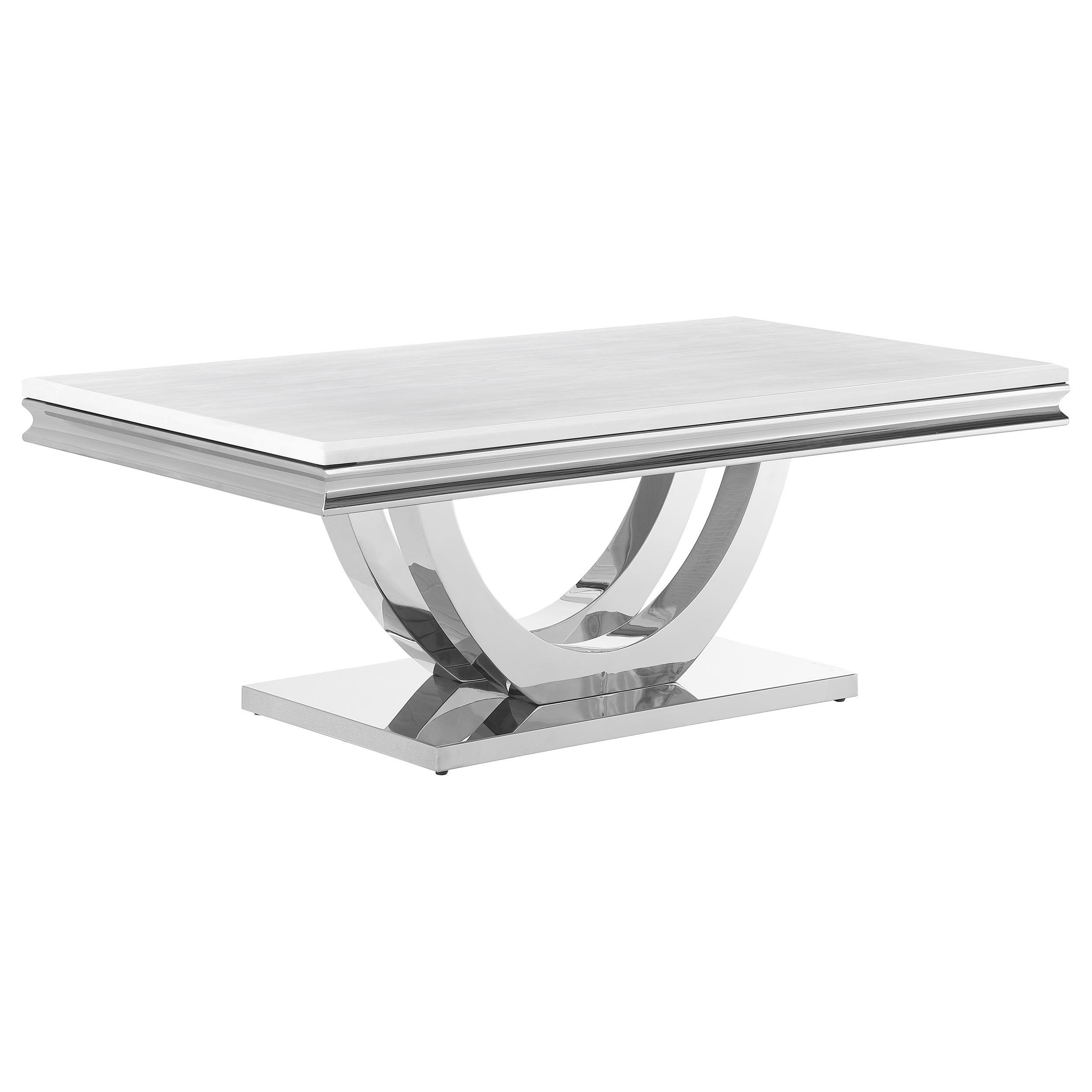 Kerwin Rectangular Coffee and End Table Set Chrome