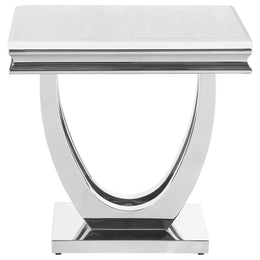 Kerwin Rectangular Coffee and End Table Set Chrome