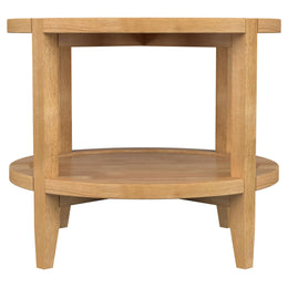 Camillo Round Coffee and End Table Set Maple