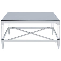Lindley Square Coffee and End Table Set Chrome