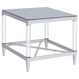 Lindley Square Coffee and End Table Set Chrome