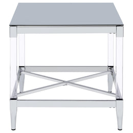 Lindley Square Coffee and End Table Set Chrome