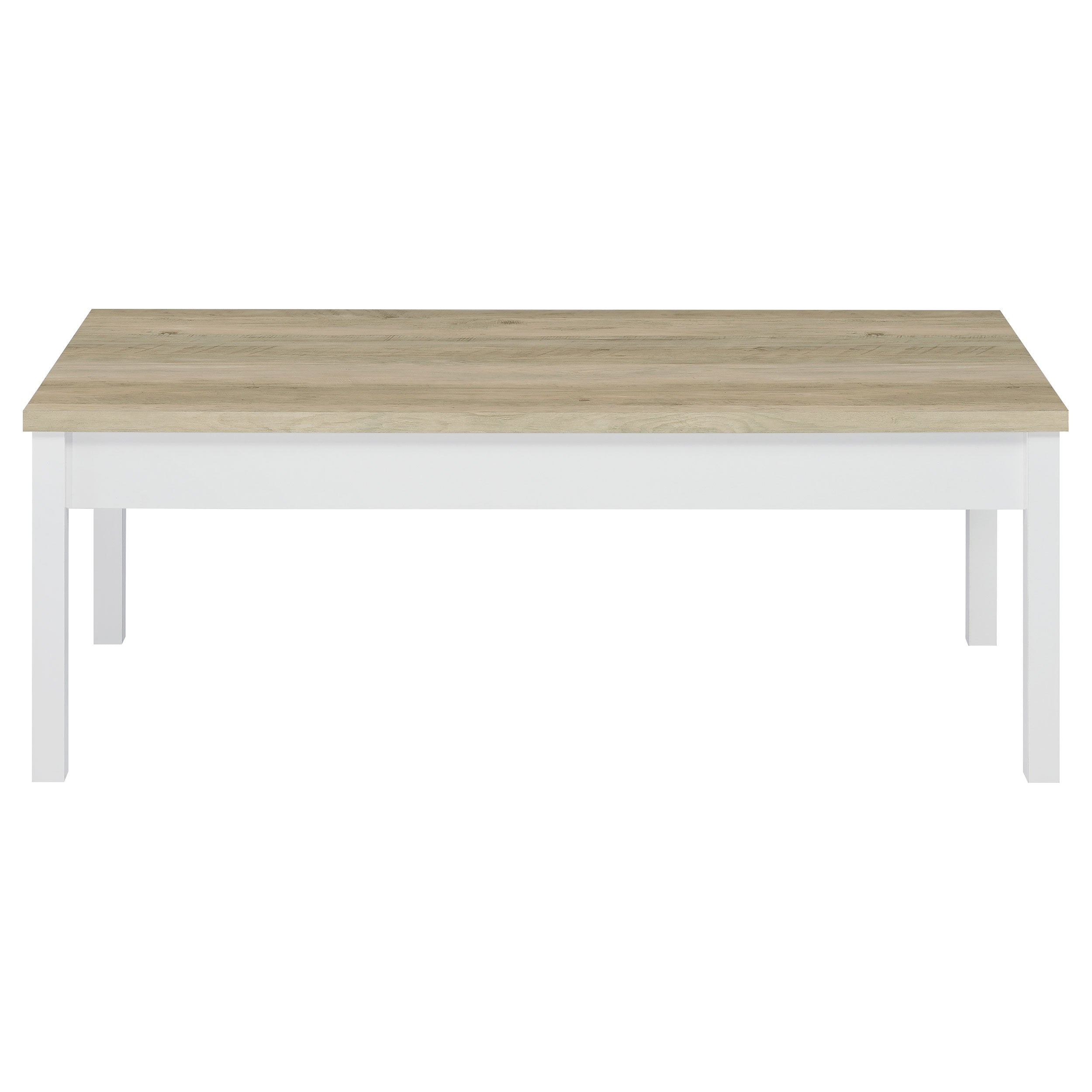 Stacie Coffee Table Set Distressed Pine and White