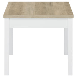 Stacie Coffee Table Set Distressed Pine and White